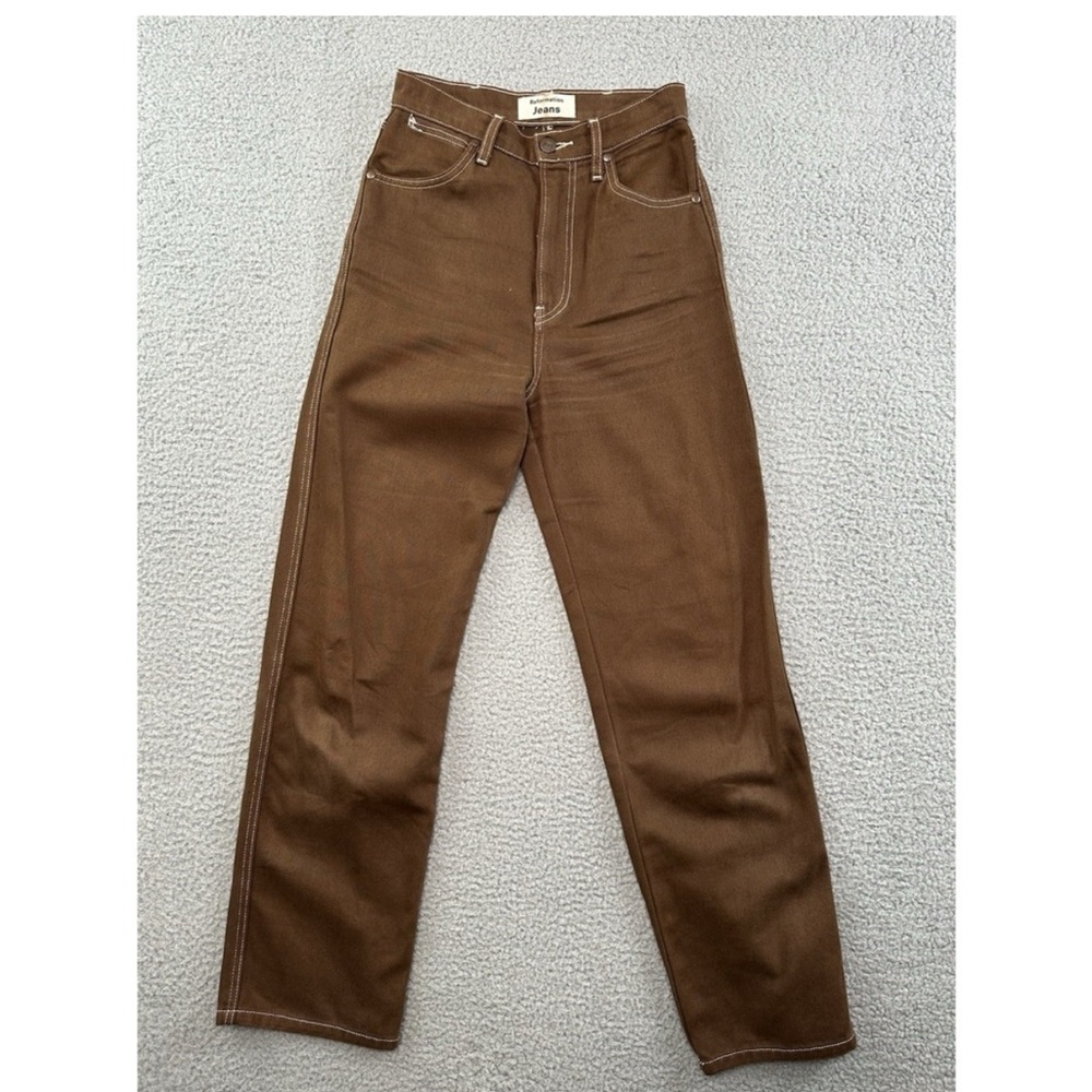 Reformation Cowboy High Rise Straight Jeans Womens Size 25 Chocolate Wash